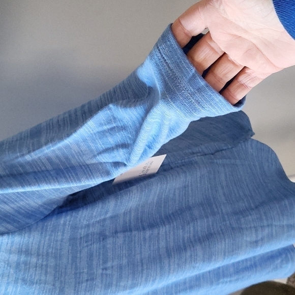 Croft & Barrow blue cowl neck blouse with 3/4 length sleeves NWT - Picture 4 of 6